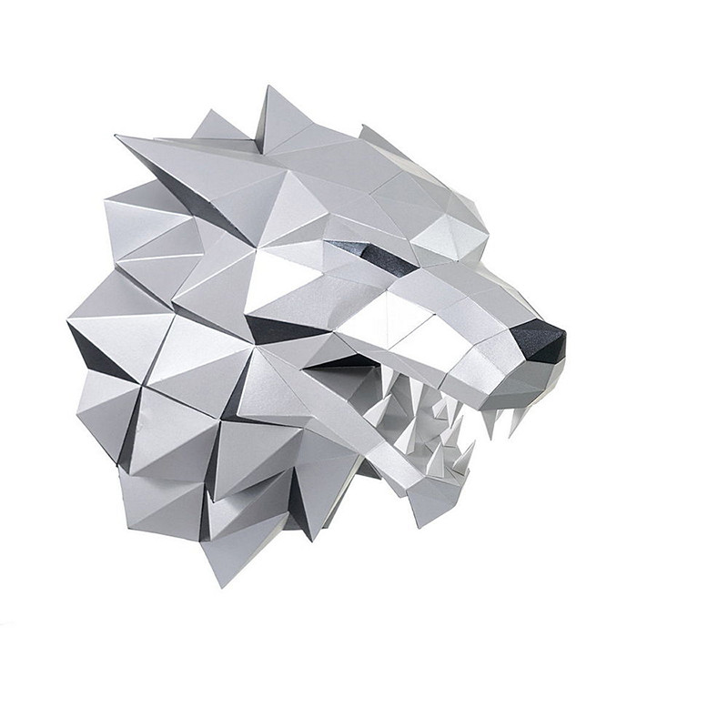 Лютоволк (серый). 3D конструктор - оригами из картона - фото 4 - id-p148109493
