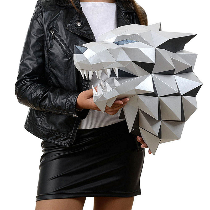 Лютоволк (серый). 3D конструктор - оригами из картона - фото 5 - id-p148109493