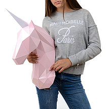 Единорог Зефир (розовый). 3D конструктор - оригами из картона, фото 2