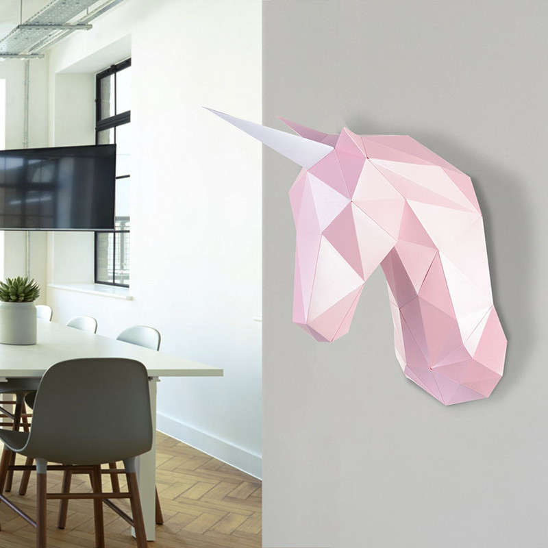 Единорог Зефир (розовый). 3D конструктор - оригами из картона - фото 6 - id-p148109494