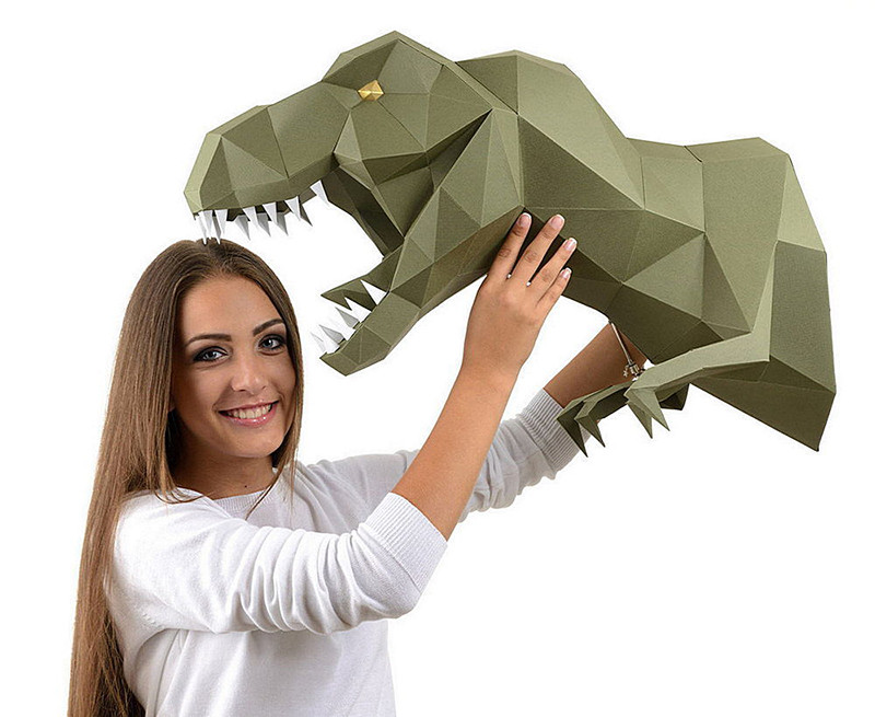 Динозавр Завр (васаби). 3D конструктор - оригами из картона - фото 4 - id-p148109495