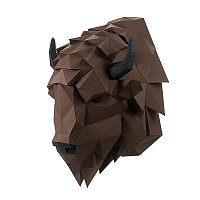 Зубр Волат (коричневый). 3D конструктор - оригами из картона