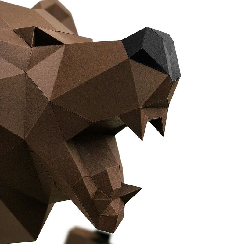 Медведь Михалыч (коричневый). 3D конструктор - оригами из картона - фото 4 - id-p148109503