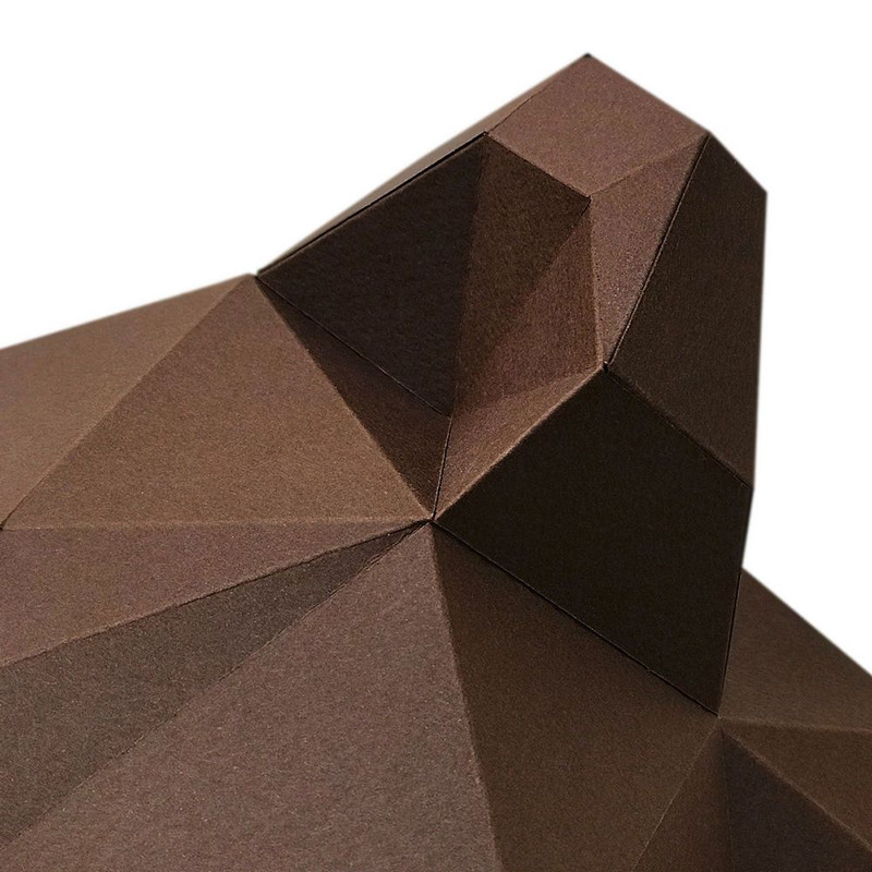 Медведь Михалыч (коричневый). 3D конструктор - оригами из картона - фото 5 - id-p148109503