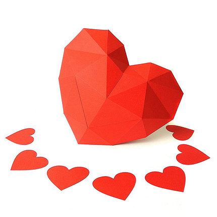 Сердце. 3D конструктор - оригами из картона, фото 2