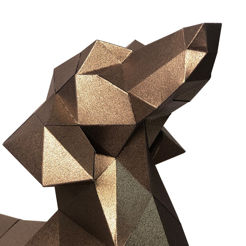 Такса Алекс (бронзовая). 3D конструктор - оригами из картона - фото 4 - id-p148109509
