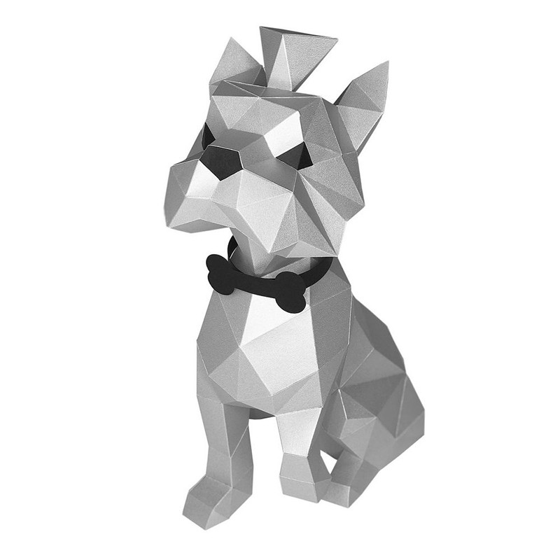 Йорк Финик (серебряный). 3D конструктор - оригами из картона