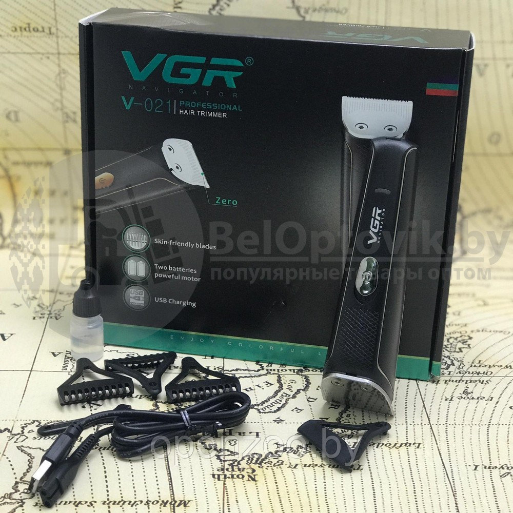 Многофункциональная портативная аккумуляторная бритва-триммер VGR Navigator V-021 для головы, бровей, бороды - фото 2 - id-p148110556