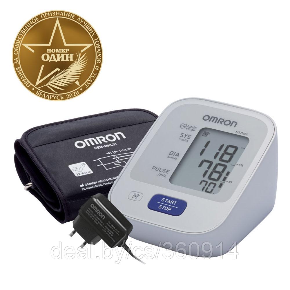 Omron Тонометр автоматический Omron M2 Basic HEM-7121-ALRU с адаптером - фото 1 - id-p113322749