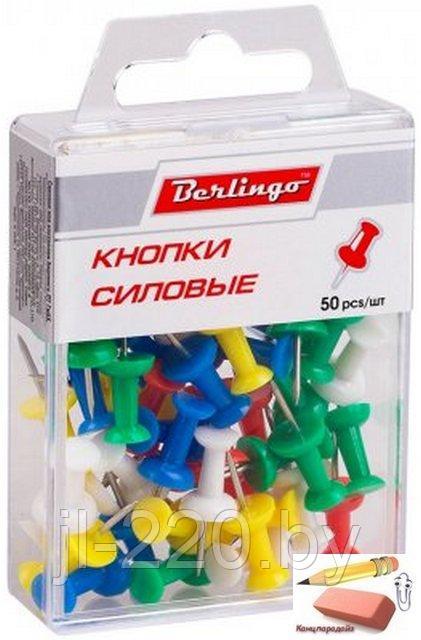Кнопки-гвозди силовые Berlingo, 50 штук, пластиковая упаковка, европодвес