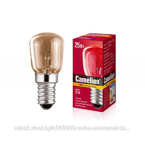 Лампа накаливания для холодильников и декорат. подсветки MIC Camelion 25/P/CL/E14, фото 2