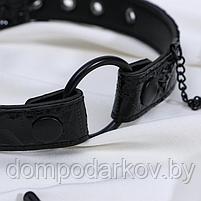 Кляп-кольцо "O RING GAG WITH CLIPS", с зажимами на соски, чёрный, фото 2