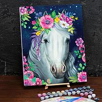 Картина по номерам на холсте с подрамником «Лошадь» 40×50 см