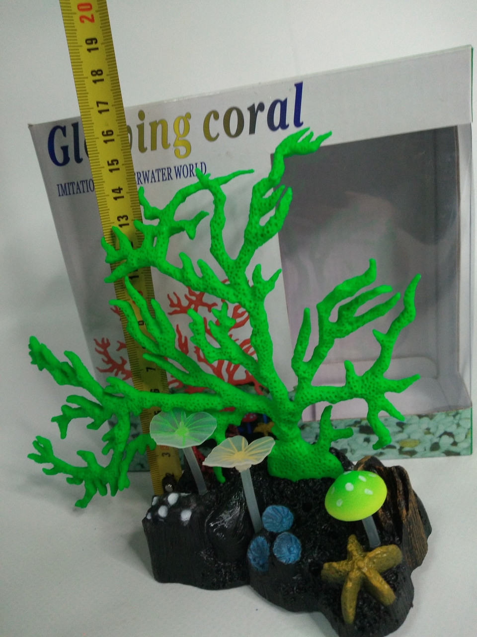 Светящийся коралл AM0015G,зеленый 16,5*16,5см. - фото 2 - id-p148145407
