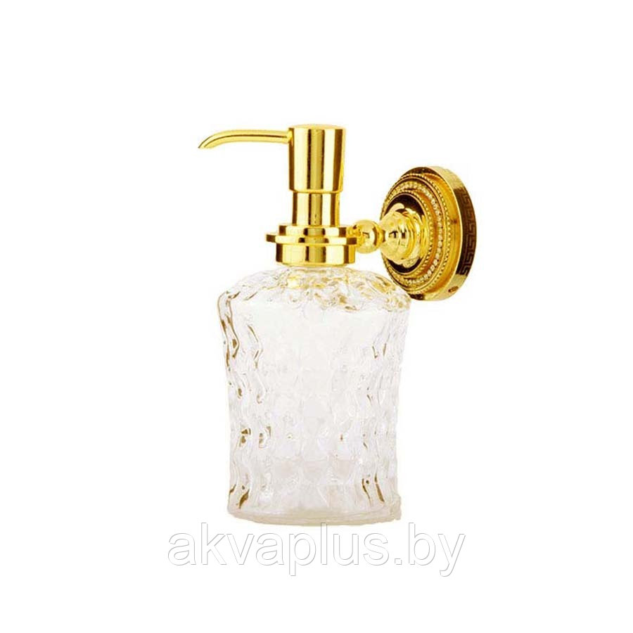 BOHEME Дозатор для мыла стекло на стену золото Imperiale - фото 1 - id-p49455629