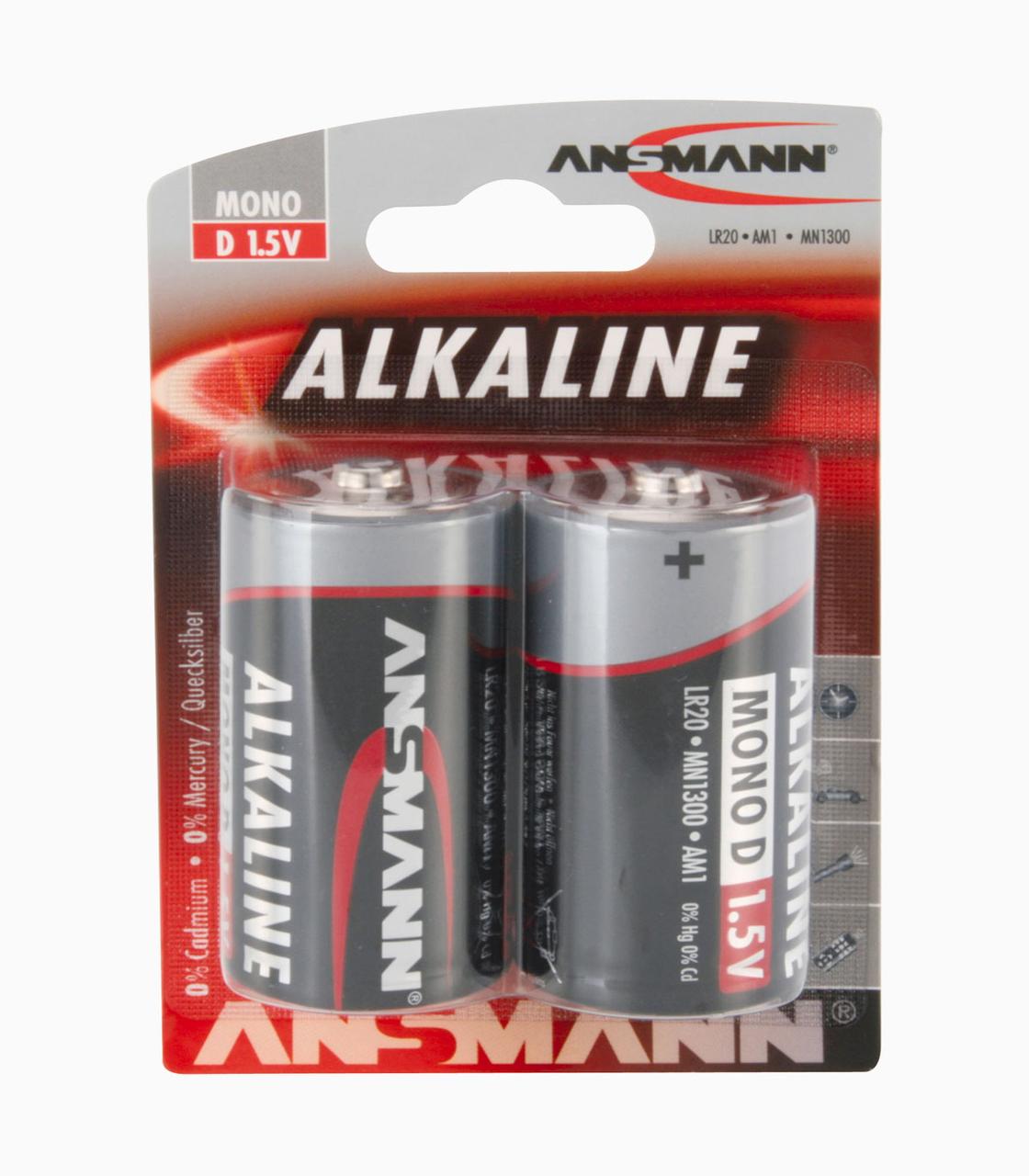 1514-0000 Батарейка Alkaline-red-1.5V-D-bl2 2 шт. - фото 1 - id-p148145920