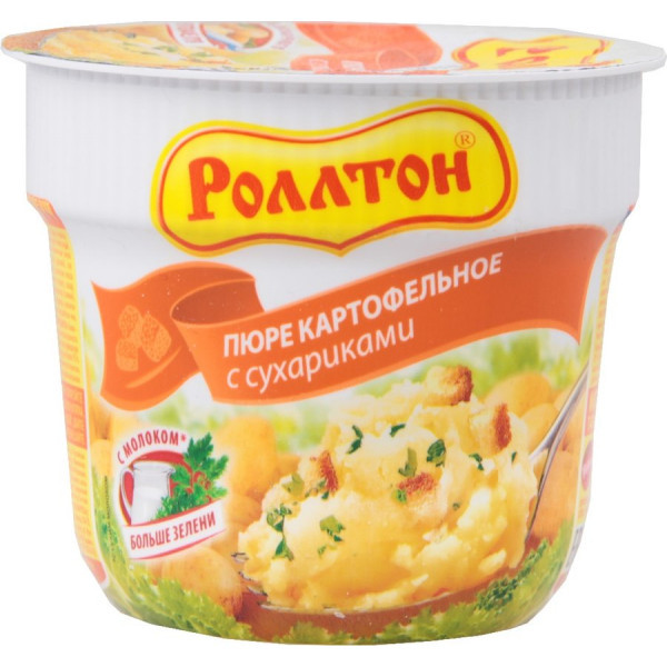 Пюре Роллтон картофельное с сухариками 40г - фото 1 - id-p148145983