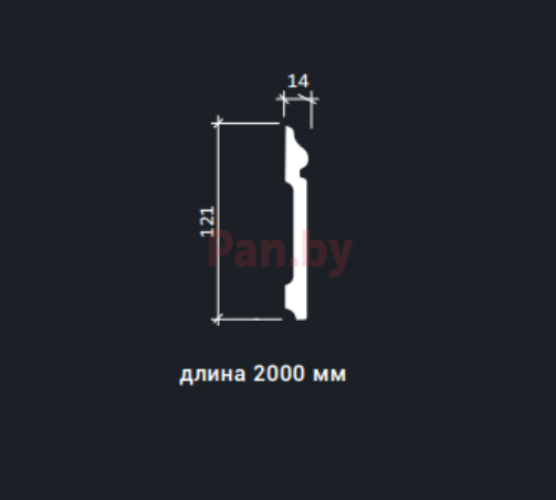 Плинтус напольный из композитного полиуретана Европласт 6.53.108 - фото 2 - id-p72706888