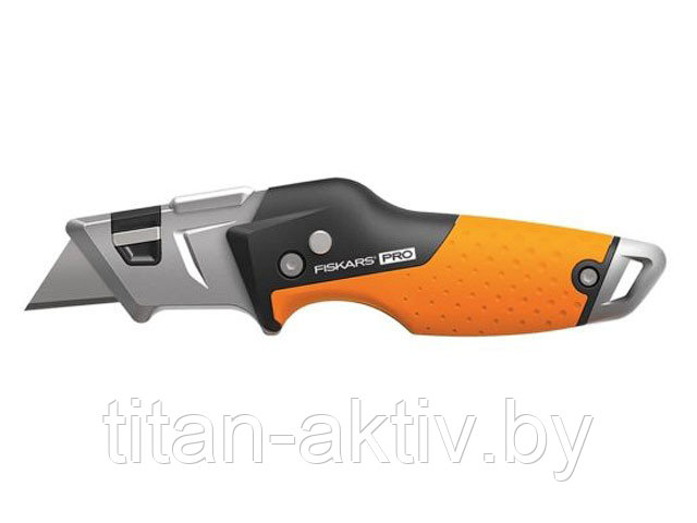 Нож строительный складной, со сменным лезвием CarbonMax FISKARS - фото 1 - id-p148148467