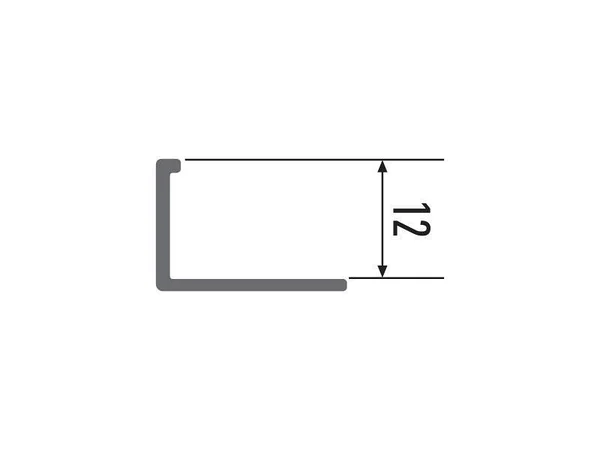 Уголок для плитки L-образный 12 мм, цвет анод. серебро, 270 см - фото 5 - id-p133050785