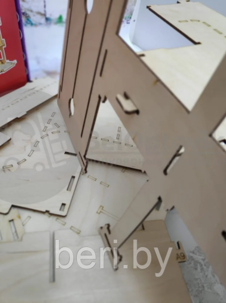 ТР-20 Конструктор деревянный Парковка для детских машинок Polly, сборка без клея, 142 детали - фото 5 - id-p148158778