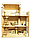 Н-29 Конструктор деревянный "Домик для кукол" Polly Eco дом, сборка без клея, 293 детали, фото 2