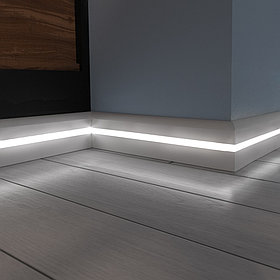 Плинтус напольный для светодиодной подсветки МДФ PN 050 LED