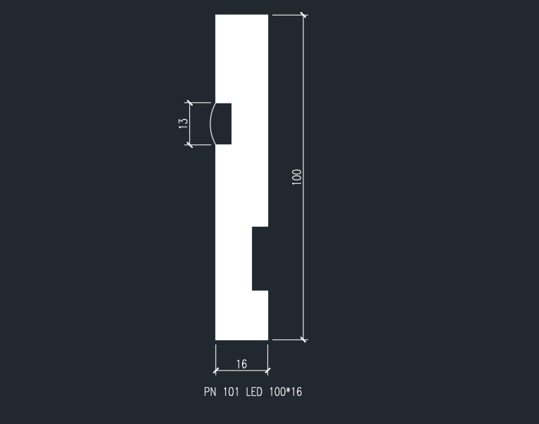Плинтус напольный МДФ PN 101 LED (100*16*2000мм) - фото 5 - id-p148161513