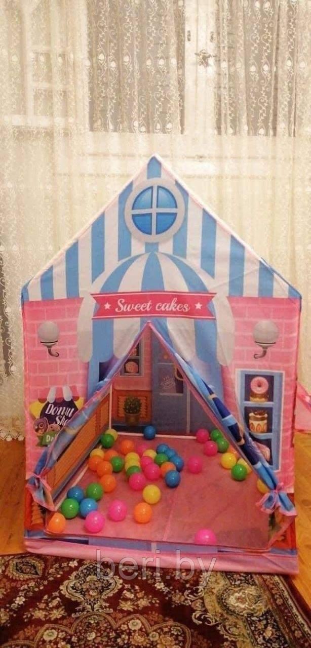 J1029 Детская игровая палатка "Магазин сладостей", Sweet cakes, палатка-домик, размер 103х69х93 см - фото 4 - id-p148164095