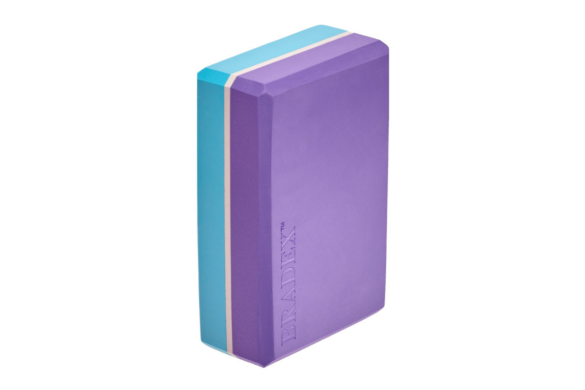 Блок для йоги фиолетовый/синий - фото 4 - id-p148164131