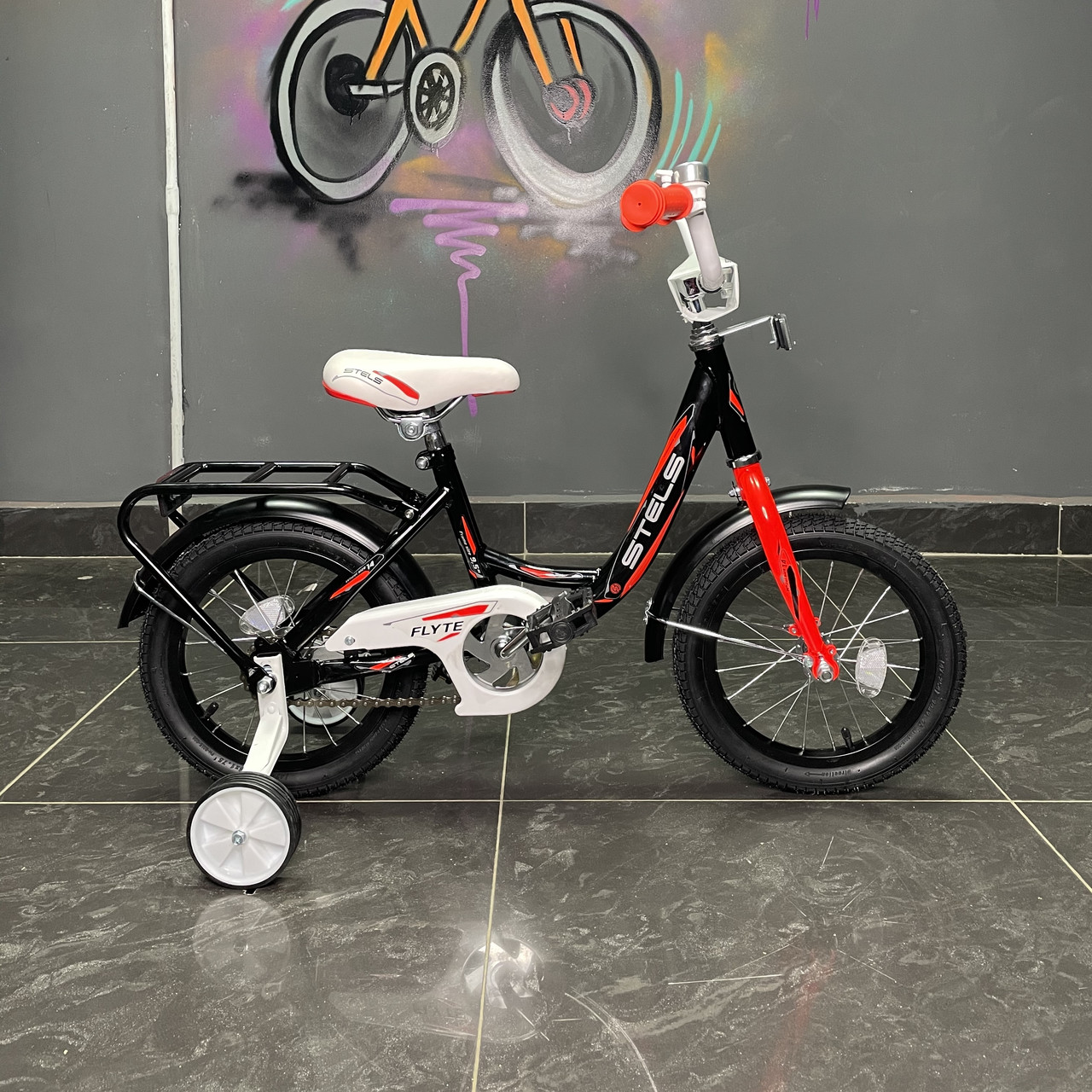 Велосипед детский Stels Flyte 14" Z011 черный/красный - фото 6 - id-p148176569
