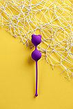 Вагинальные шарики A-Toys by TOYFA, силикон, фиолетовые, 2,7 см, фото 3