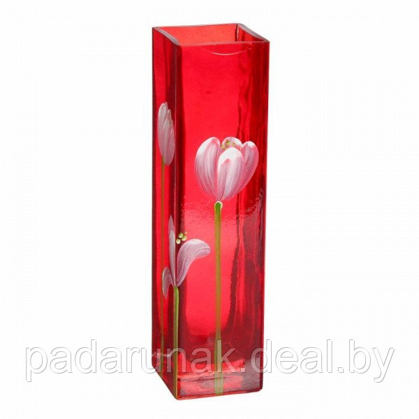 Ваза "Олень" тюльпаны на красном - фото 1 - id-p148177772