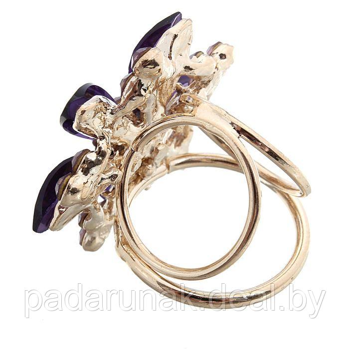 Кольцо для платка "Цветок" магнолия, цвет фиолетовый в золоте 1353797 - фото 2 - id-p148177808