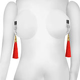 Зажимы для сосков Lovetoy Glamor Tassel Nipple Clamp Red, фото 3