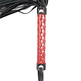 Красно-черная плеть Kissexpo с лакированной ручкой, фото 2