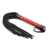 Красно-черная плеть Kissexpo с лакированной ручкой, фото 5