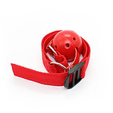 Красный кляп-шар Kissexpo с нейлоновым ремешком, фото 4
