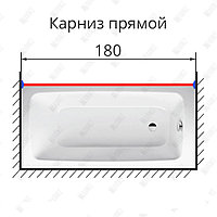 Карниз для ванны прямой 180 см