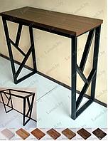 Барный стол на сварном подстолье Сакура из массива ДУБА, ЛДСП или постформинга. Цвет и размеры на выбор.