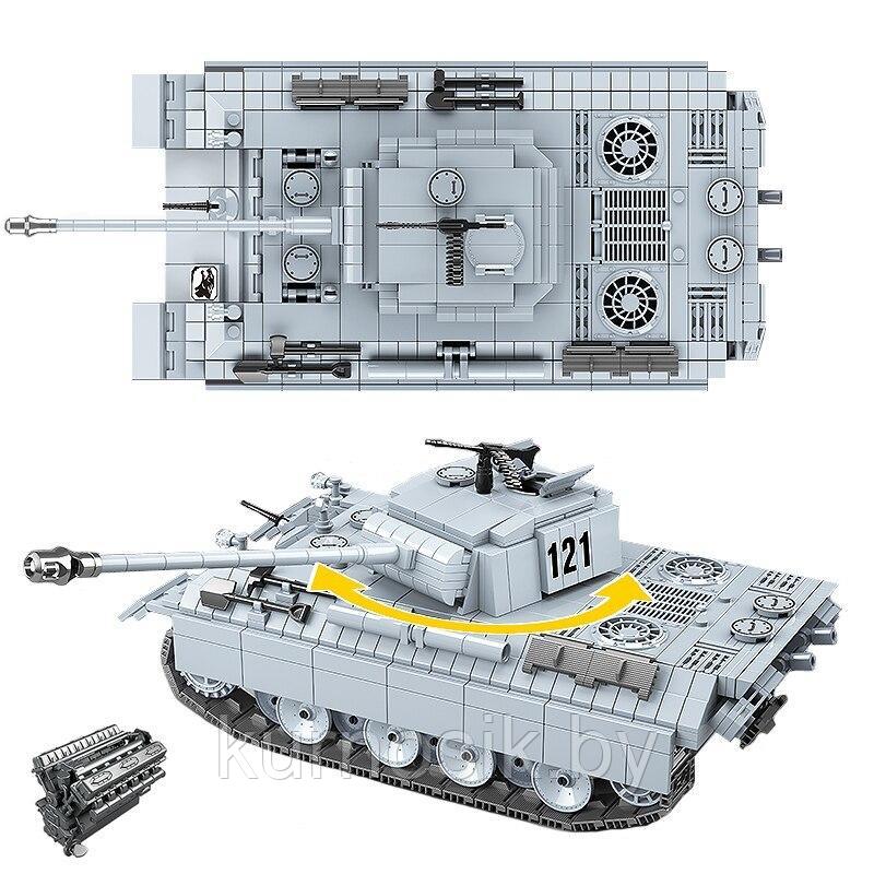 Конструктор 100064 Quan Guan Classic Военный танк "Танк Пантера Panther", 990 деталей - фото 5 - id-p148240512