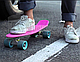 Скейт Пенни Борд  однотонный, матовые колеса 2 дюйма, до 60 кг.  Фиолетовый, фото 5