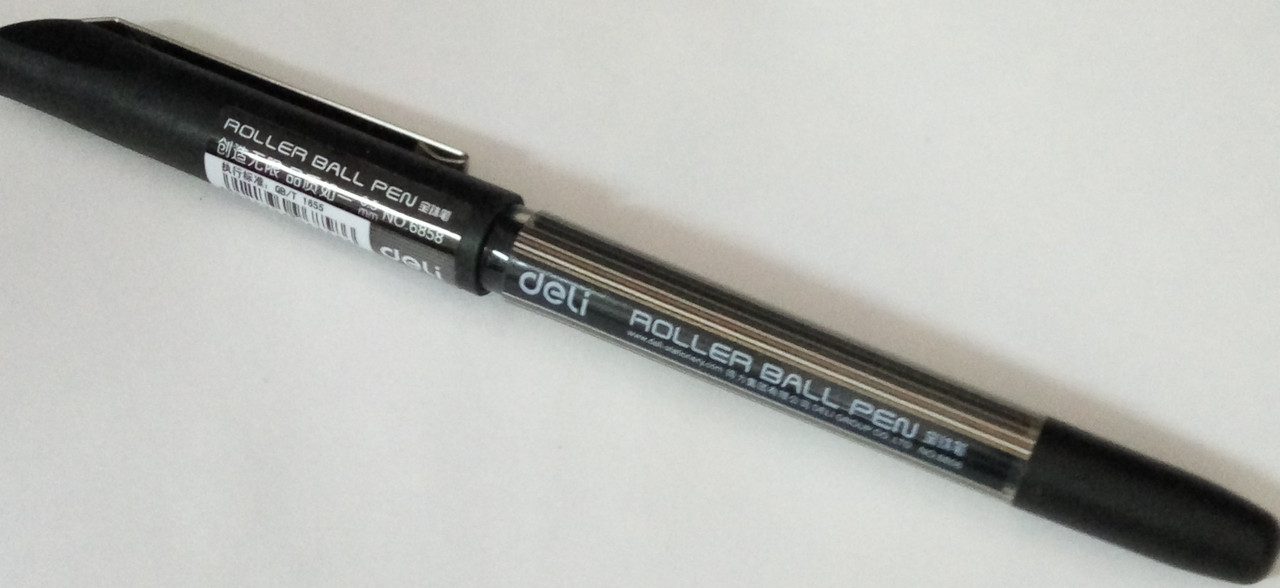 DELI. Ручка гелевая черная. Одноразовая. 0,5 мм - фото 2 - id-p148231365