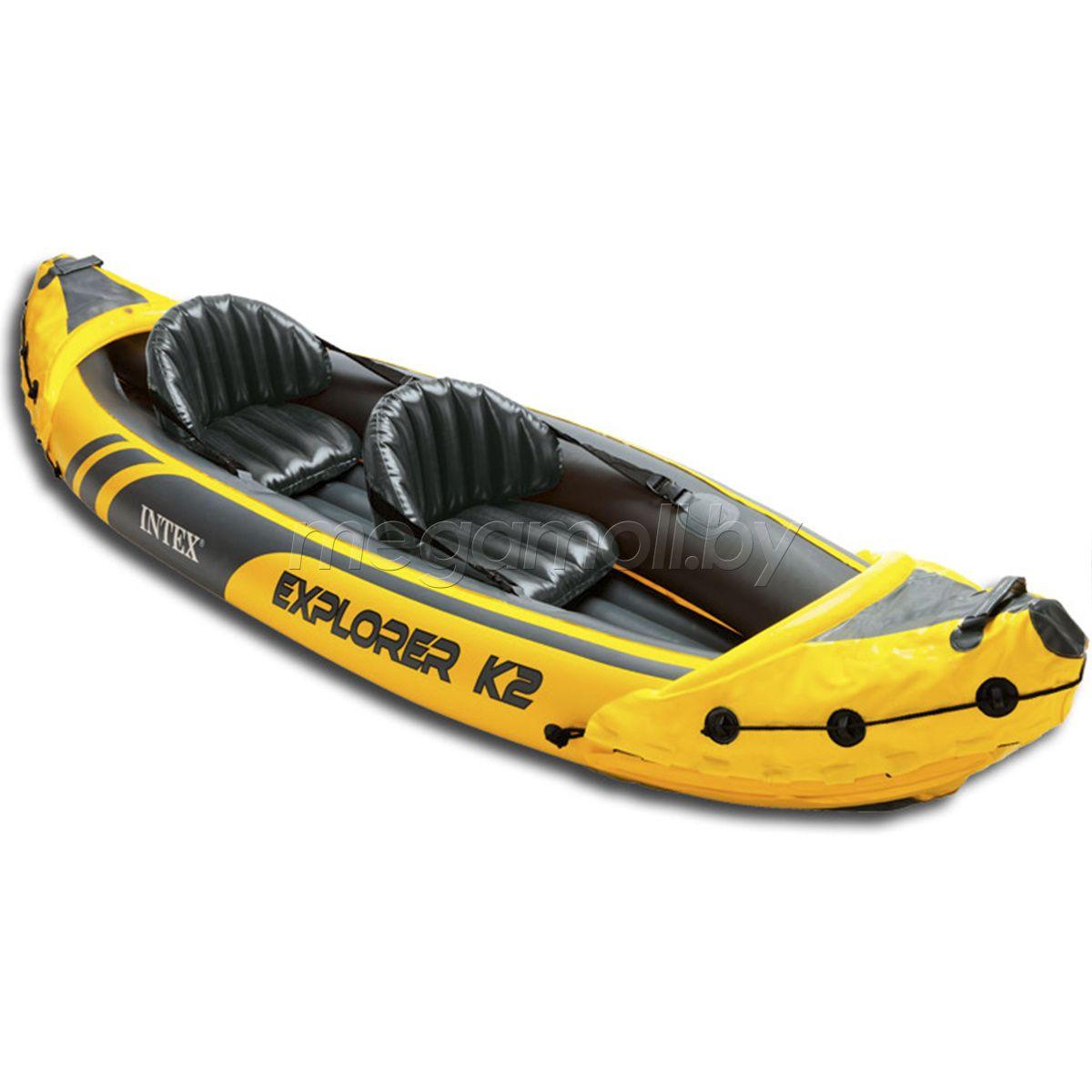 Надувная лодка-каяк Explorer K2 Intex (Интекс) 68307NP 312 х 91 х 51 см - фото 1 - id-p72315658