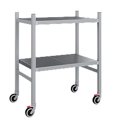 Мобильный стеллаж-тележка LOAD.ME.MOBILE INOX, 2 яруса, Г400, В1100