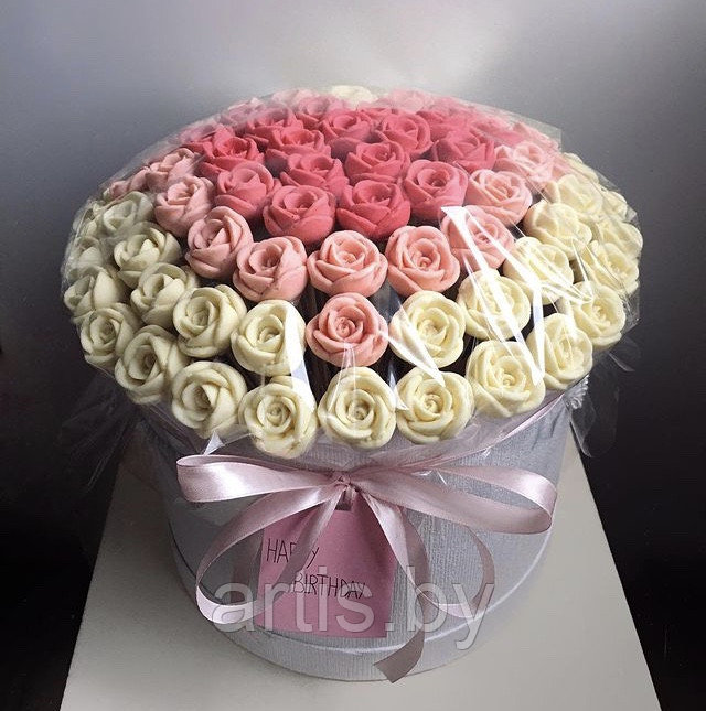 Шоколадные розы в коробках "Шоколадное сердце" (ручная работа). - фото 4 - id-p144796311