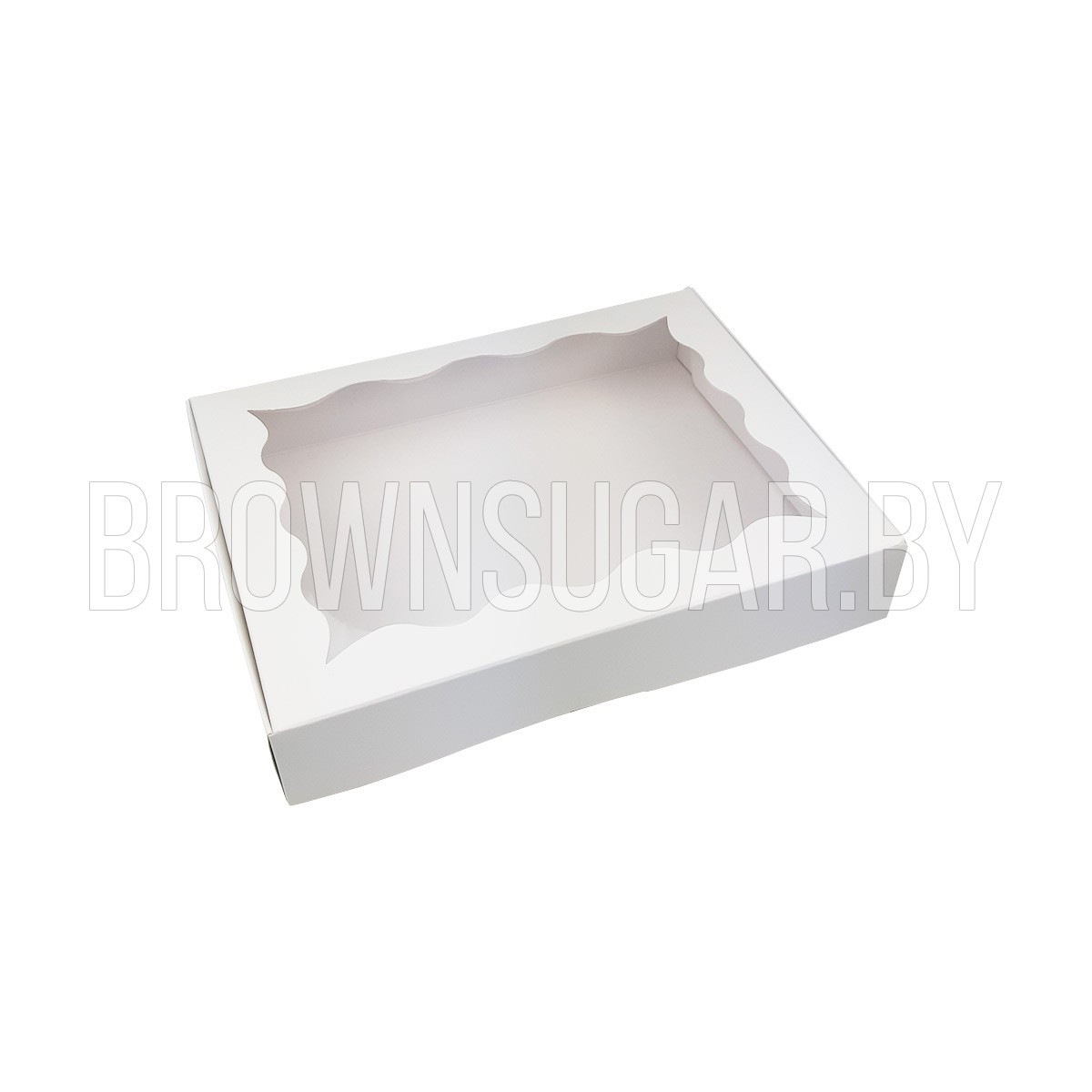 Самосборная коробка для печенья Белая (Россия, 150х200х35 мм) - фото 1 - id-p144933860