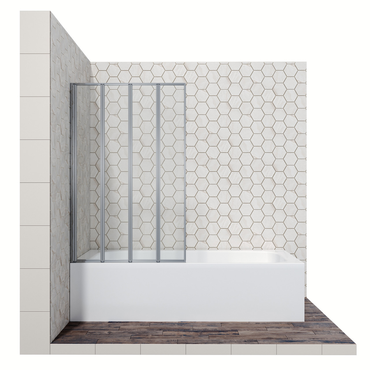Стеклянная душевая шторка для ванны Ambassador Bath Screens 16041110L - фото 1 - id-p148274861