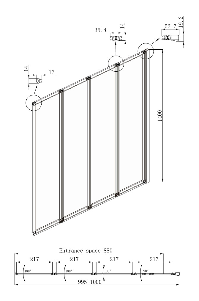 Стеклянная душевая шторка для ванны Ambassador Bath Screens 16041111R - фото 2 - id-p148274864