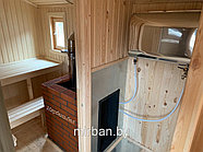Готовая баня из бруса с террасой, фото 4